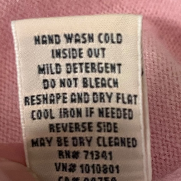 LL Bean Cashmere Sweater Baby Pink Womens Large Pullover Crew Neck Quiet Luxury - Picture 6 of 9